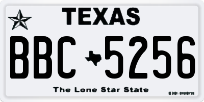 TX license plate BBC5256