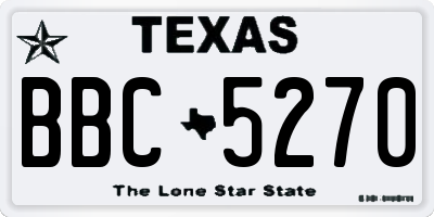 TX license plate BBC5270
