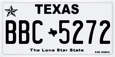 TX license plate BBC5272