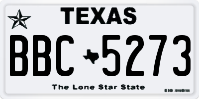 TX license plate BBC5273