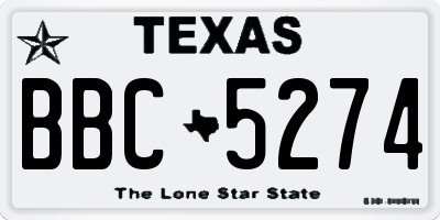 TX license plate BBC5274