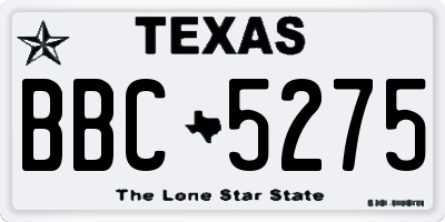 TX license plate BBC5275