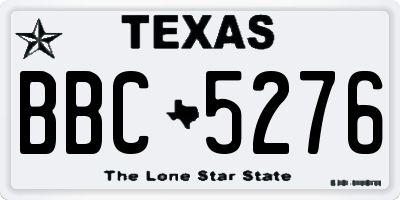 TX license plate BBC5276