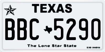 TX license plate BBC5290