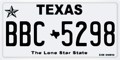 TX license plate BBC5298