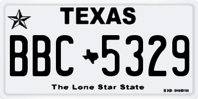 TX license plate BBC5329