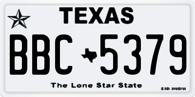 TX license plate BBC5379