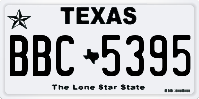 TX license plate BBC5395