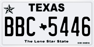 TX license plate BBC5446
