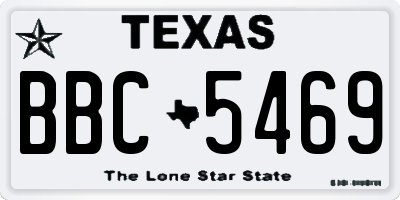 TX license plate BBC5469