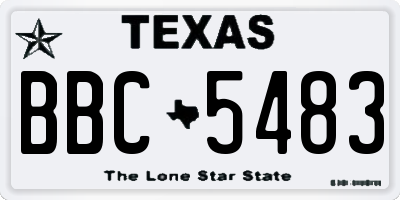 TX license plate BBC5483