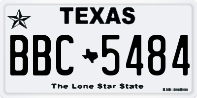 TX license plate BBC5484