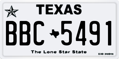 TX license plate BBC5491