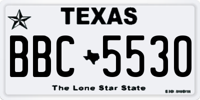 TX license plate BBC5530