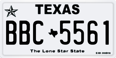TX license plate BBC5561