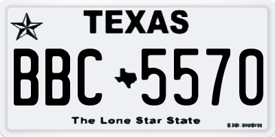 TX license plate BBC5570