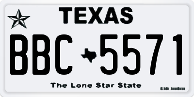 TX license plate BBC5571