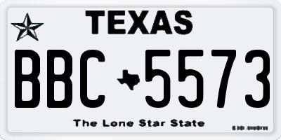 TX license plate BBC5573