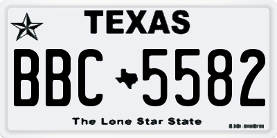 TX license plate BBC5582