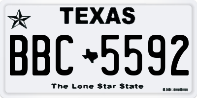 TX license plate BBC5592