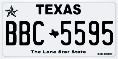 TX license plate BBC5595