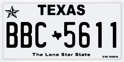 TX license plate BBC5611