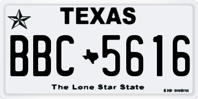 TX license plate BBC5616