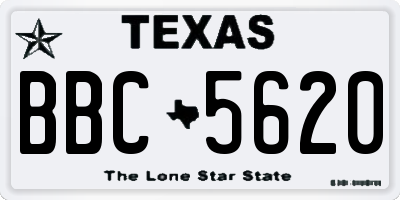 TX license plate BBC5620