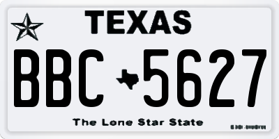 TX license plate BBC5627