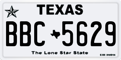 TX license plate BBC5629