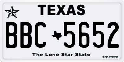 TX license plate BBC5652