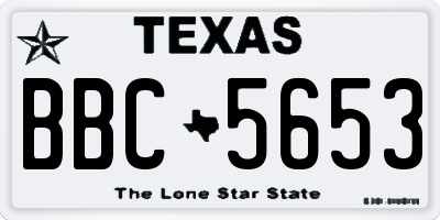 TX license plate BBC5653