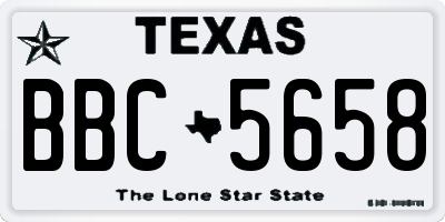 TX license plate BBC5658
