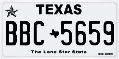 TX license plate BBC5659