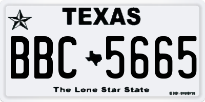 TX license plate BBC5665