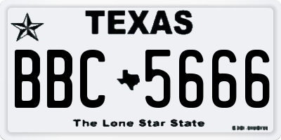 TX license plate BBC5666