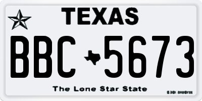 TX license plate BBC5673