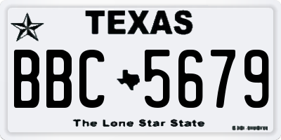 TX license plate BBC5679