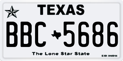 TX license plate BBC5686