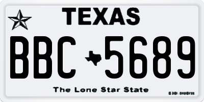 TX license plate BBC5689