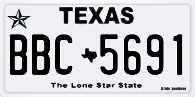 TX license plate BBC5691
