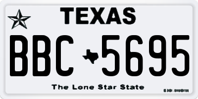 TX license plate BBC5695