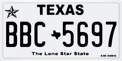TX license plate BBC5697