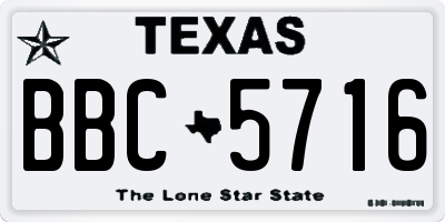 TX license plate BBC5716