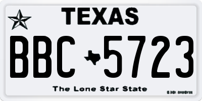 TX license plate BBC5723