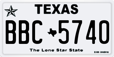 TX license plate BBC5740