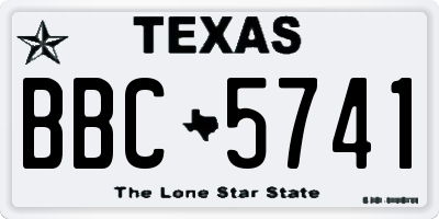 TX license plate BBC5741