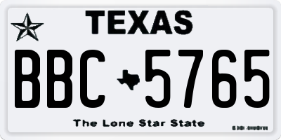 TX license plate BBC5765