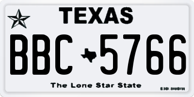 TX license plate BBC5766
