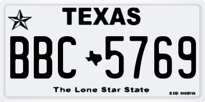 TX license plate BBC5769